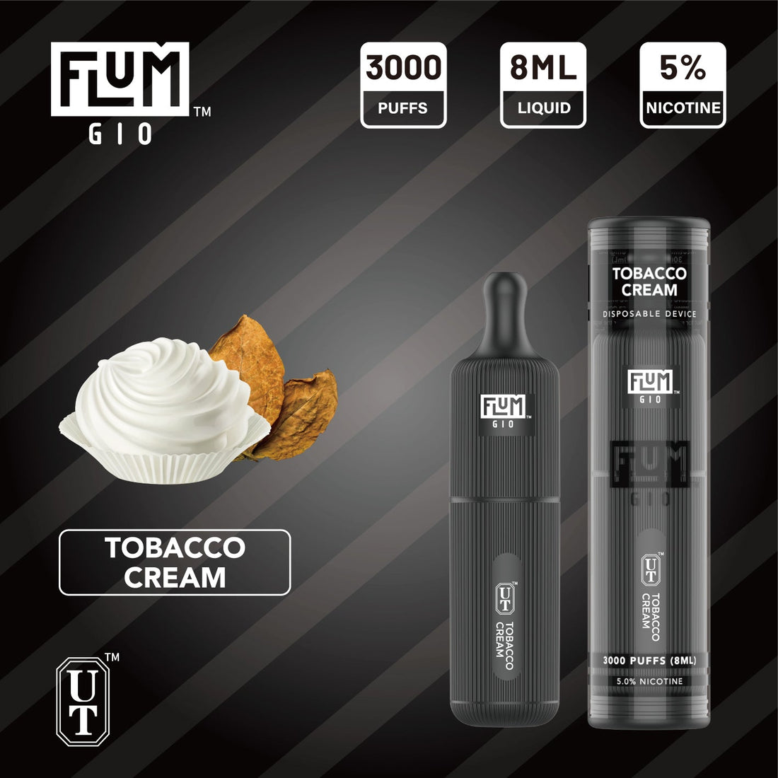 Flum Gio Tobacco Cream: A Perfect Balance of Rich Tobacco and Smooth Creaminess