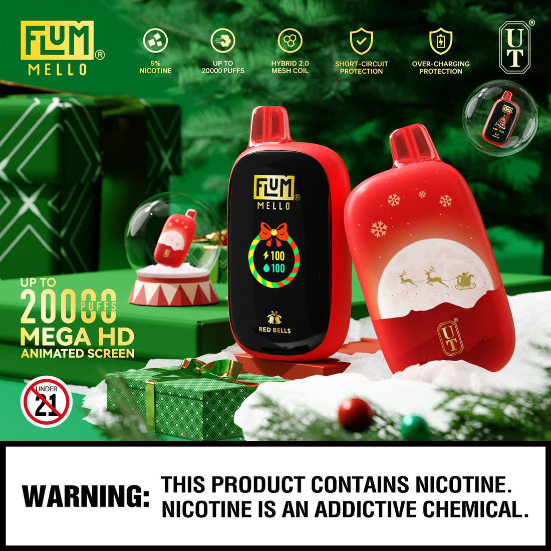 Flum Mello and Pebble Christmas Edition: A Festive Treat with 5% Nicotine πβοΈπ