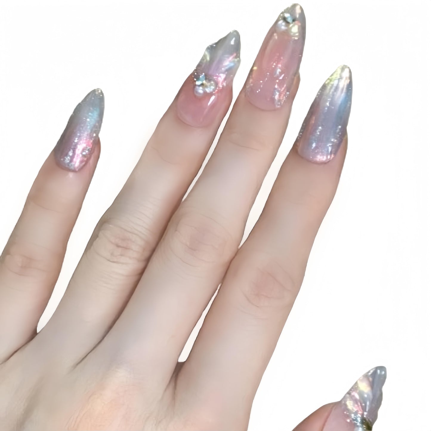Reusable Handmade Acrylic Press-on Nails - Mermaid’s Dream