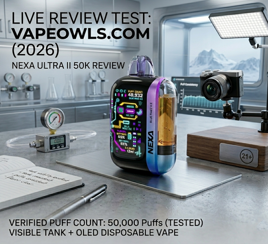 Nexa Ultra II 50K Review (2026): Visible Tank + OLED Disposable Vape