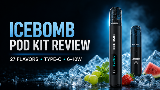 ICEBOMB Pod Vape Kit Review: Is the 27-Flavor Type-C Pod System Worth It?