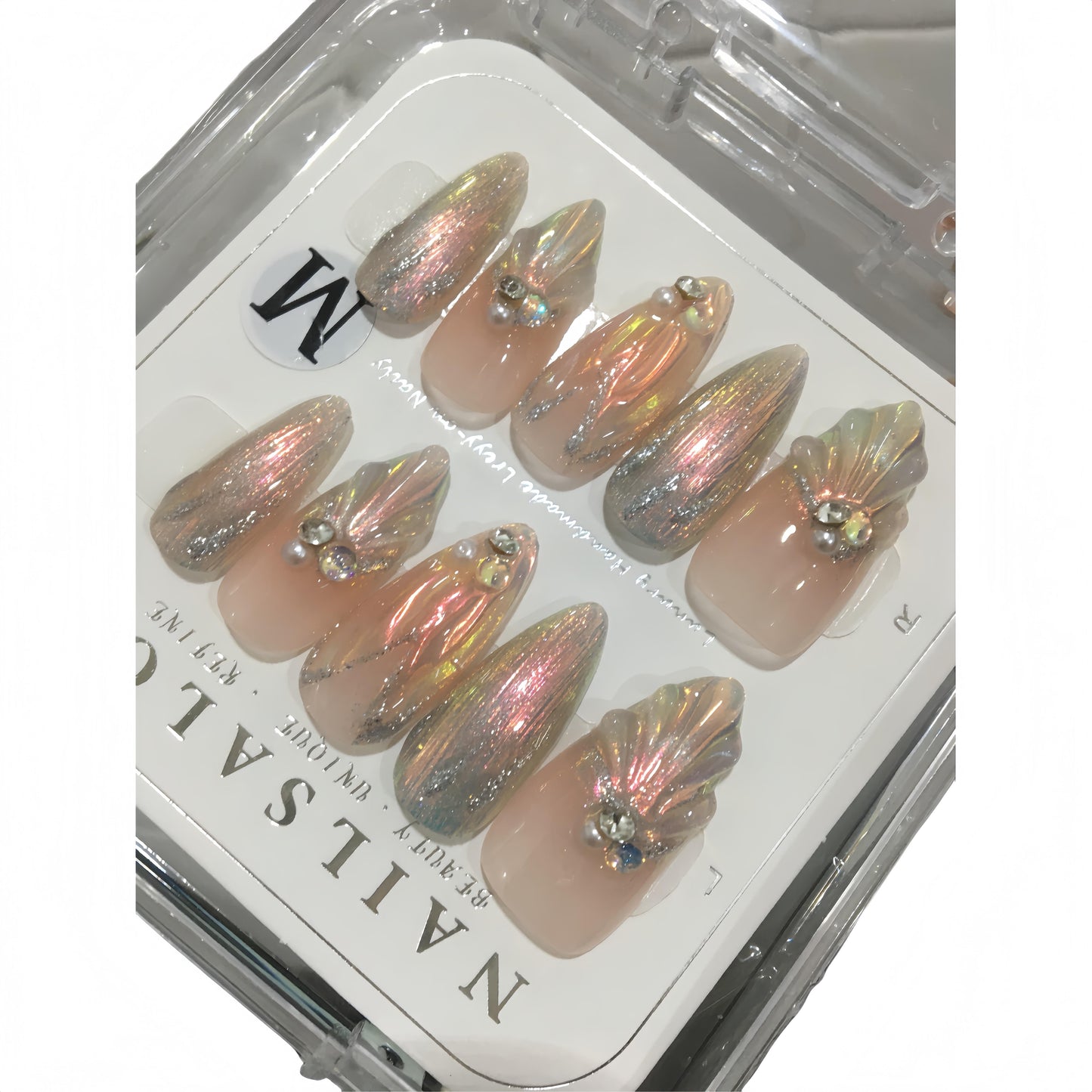 Reusable Handmade Acrylic Press-on Nails - Mermaid’s Dream