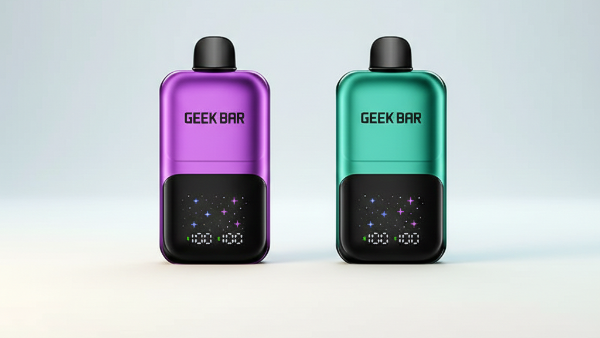Two Geek Bar Ice Prince 50K disposable vapes in purple and teal