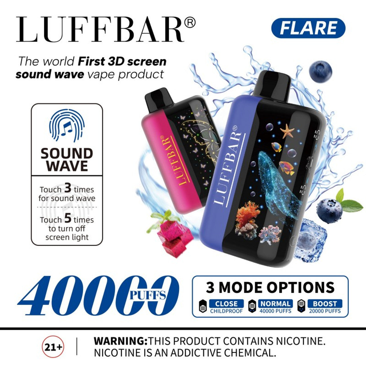 Luff Bar FLARE 40K Disposable