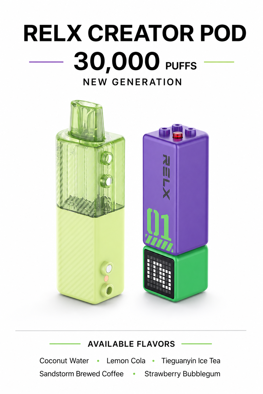 RELX Creator Refill Pods | 17 Flavors | Up to 35,000 Puffs