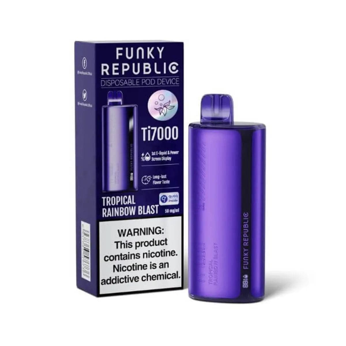 Funky Republic TI7000 5% Rechargeable Disposable Device - 7000 Puffs bjwholesale