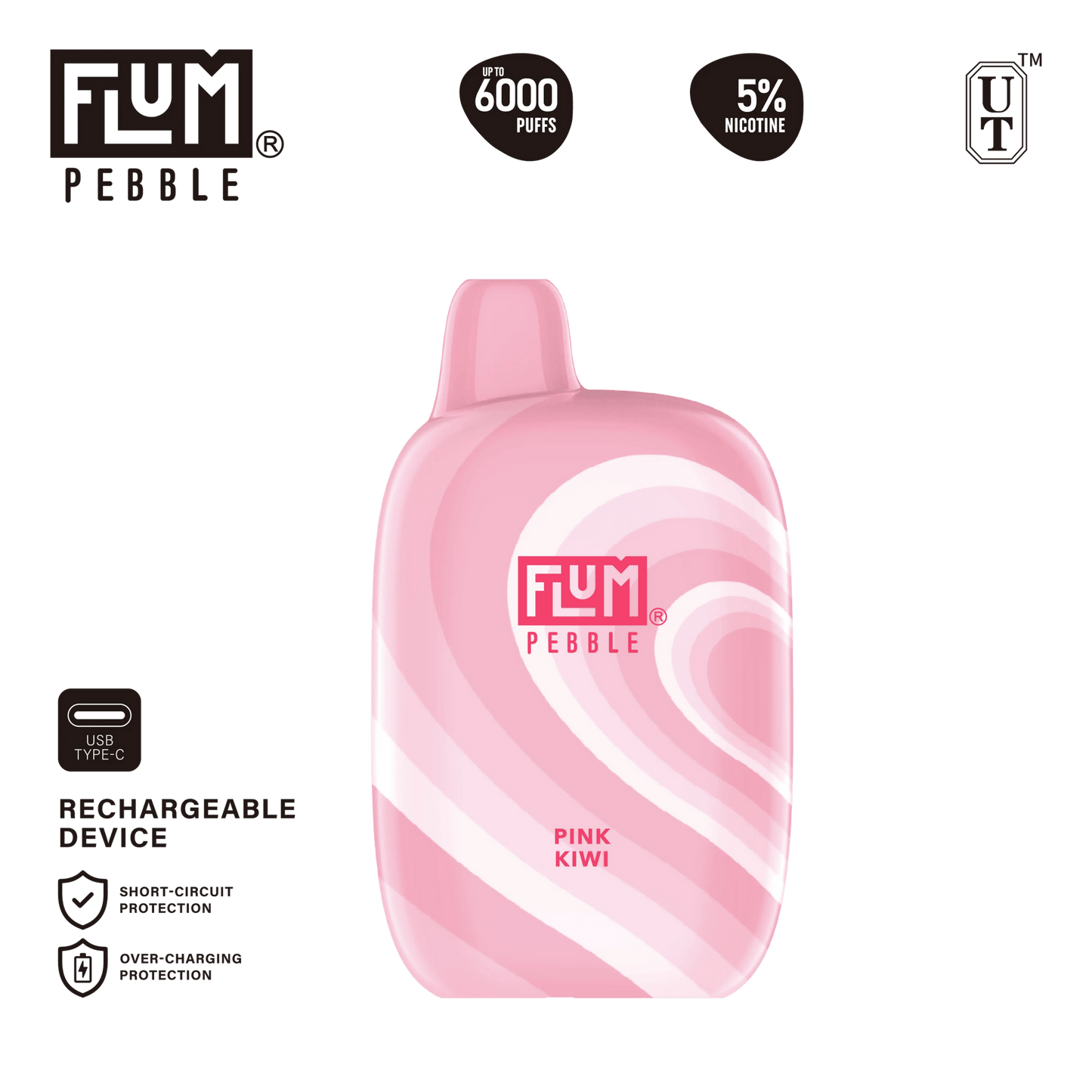 FLUM PEBBLE DISPOSABLE VAPE 5% NICOTINE - B & J Wholesale