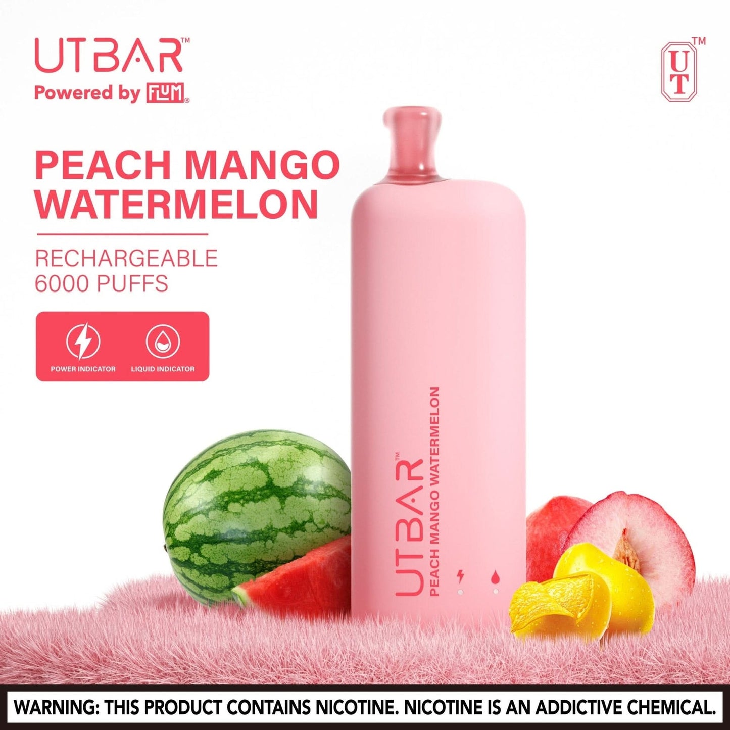 FLUM UT BAR 6000 Puffs Disposable - VapeOwls