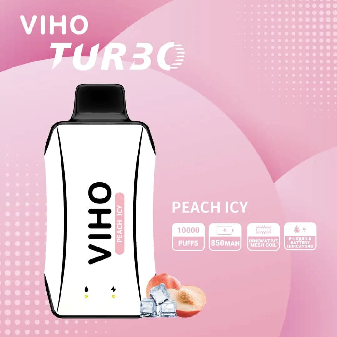 VIIHO Turbo 10K Puffs Disposable Vape Peach Icy - VapeOwls