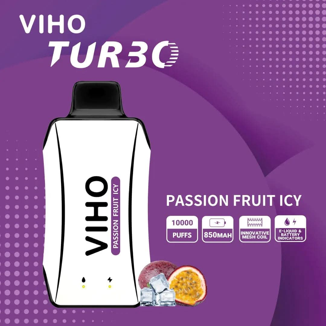VIIHO Turbo 10K Puffs Disposable Vape Passion Fruit Icy - VapeOwls