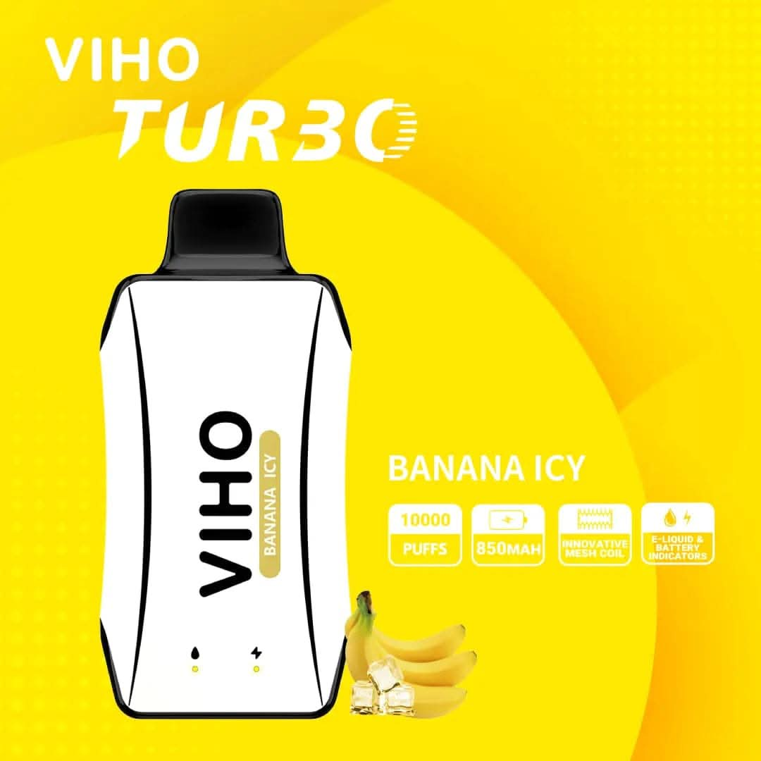 VIIHO Turbo 10K Puffs Disposable Vape Banana Icy - VapeOwls