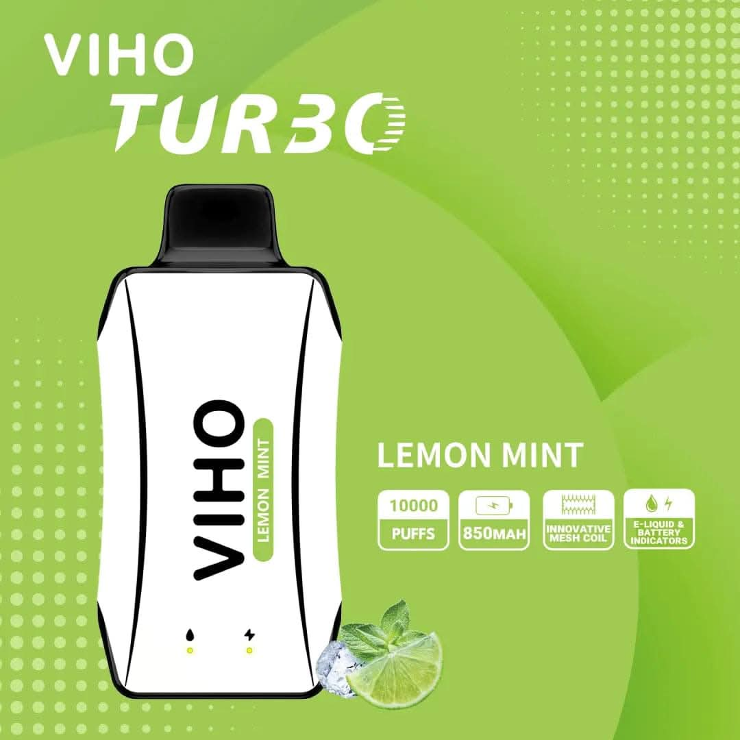 VIIHO Turbo 10K Puffs Disposable Vape Lemon Mint - VapeOwls