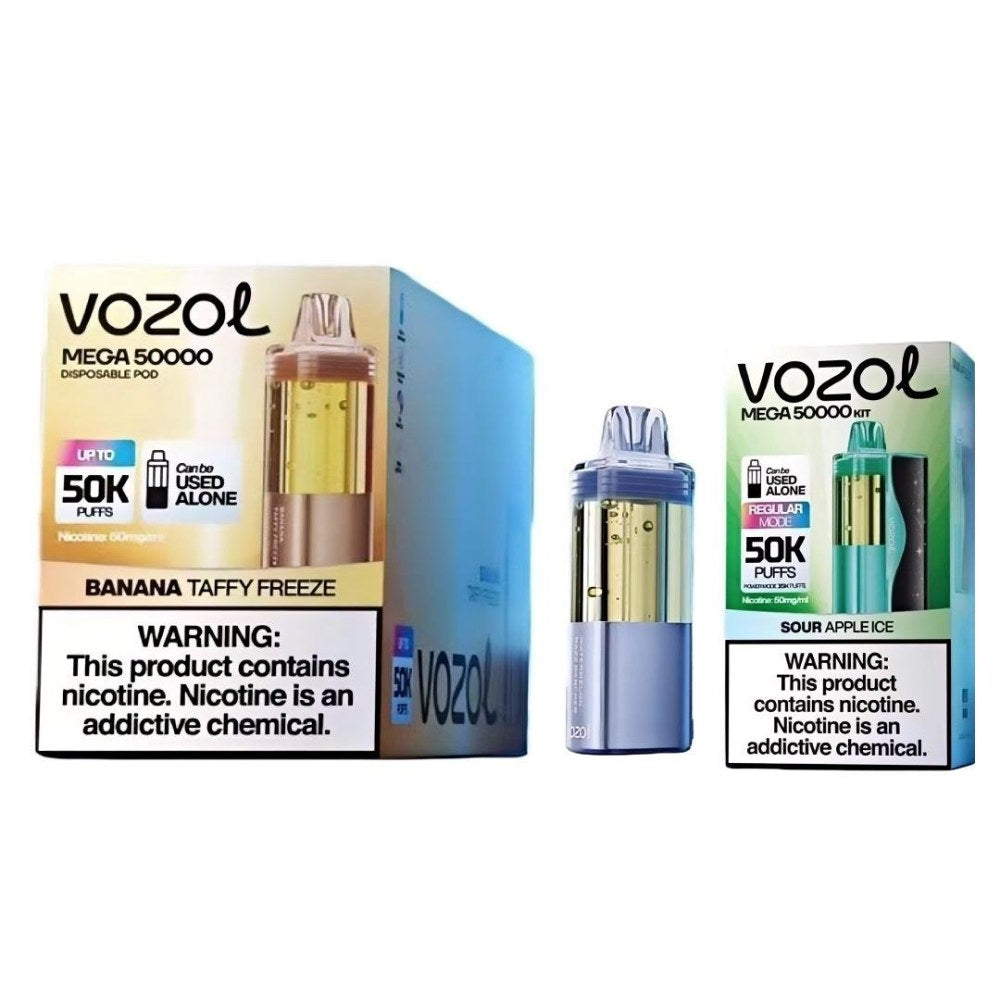 VOZOL Mega 50000 Disposable Kit – 50K Puffs, 3D Mega Screen, Dual Mesh (VOZOL & Foger Pod Compatible)